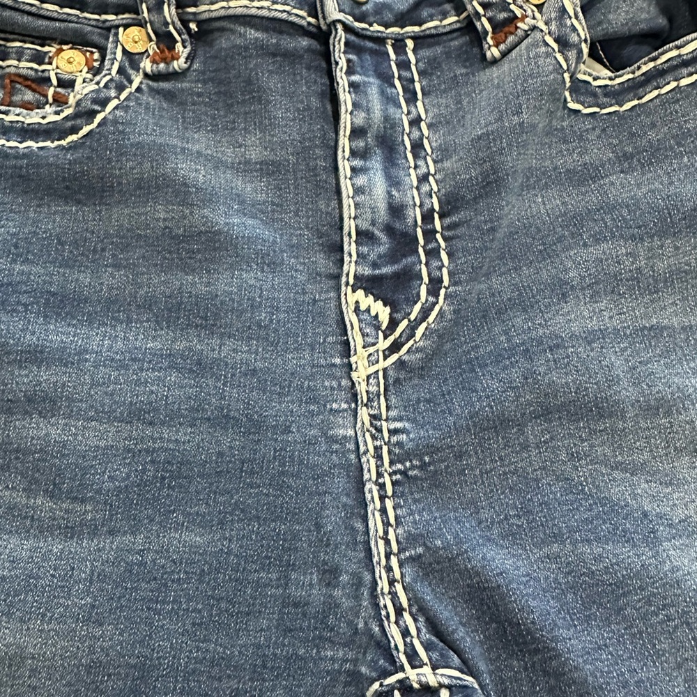 True Religion Classic Blue  Mid Rise Straight Leg Jeans - Picture 8 of 15